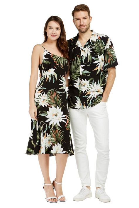 PRICES MAY VARY. 100% Rayon Tie closure Please add women and men items to cart individually to receive the matching set. Exact Matching Outfit, Great for couple. Women dress sizes are from Small to XX-Large. Men shirt sizes are from Small to 3X-Large. Beautiful Hawaiian print, perfect for any beach occasions or Luau parties, also great for cruise. Matching men's shirts, various women Jacketes, and boy outfits available. Miss Hawaii already? Keep the Hawaii Hangover going! Great Hawaiian matching Ensemble Couple, Add Women, Goa Outfits, Luau Shirts, Hawaiian Outfit Men, Dancing Wedding, Miss Hawaii, Couple Matching Outfits, Couple Fashion