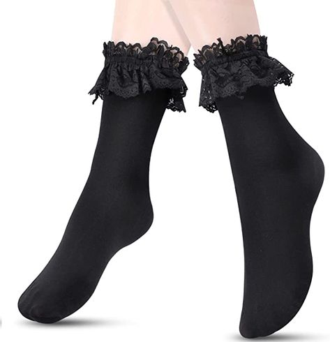 Princess Socks, Lace Ankle Socks, Socks Lace, Ruffle Socks, Frilly Socks, Ruffled Socks, Lace Socks, Socks For Women, Style Savvy