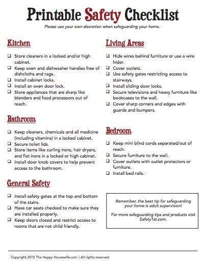 This FREE Printable Safety Checklist is a great resource to help you create safe, supervised spaces for your children in your home | The Happy Housewife Home Safety Checklist, Home Safety Tips, Safety Checklist, Foster Care Adoption, Happy Housewife, Pumping Moms, Home Daycare, Fostering Children, Home Management