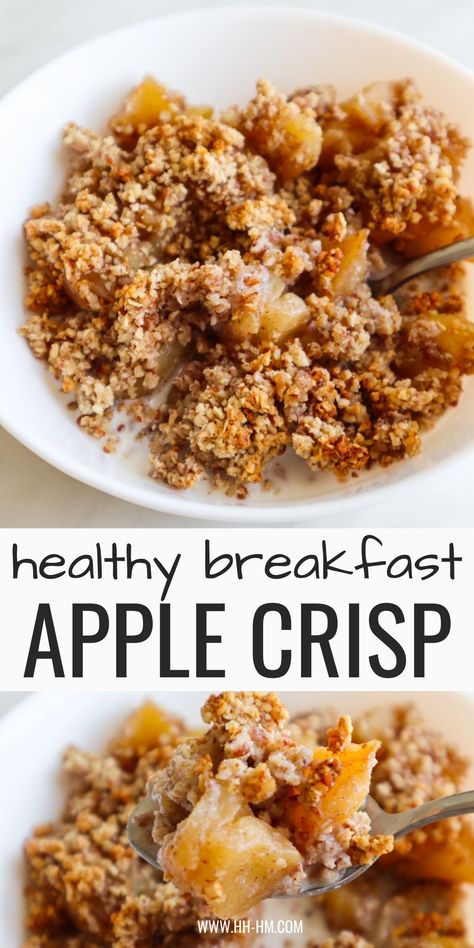 Breakfast Apple Crumble, Healthy Apple Crumble, Healthy Apple Crisp, Crumb Recipe, Apple Crumble Recipe, Apple Breakfast, Plats Healthy, Apple Crumb, Apple Recipe