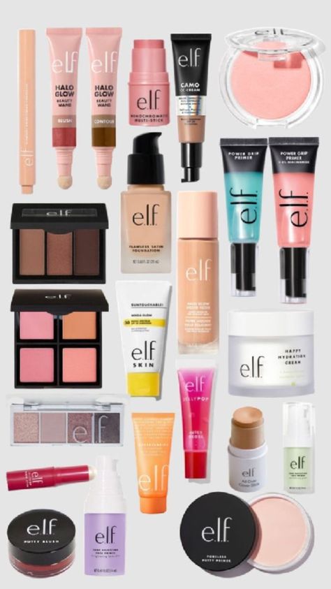 Elf makeup #aesthetic Make Up Contouring, Elf Makeup Products, Makeup Contouring, Preppy Makeup, Makeup Order, Flot Makeup, Makeup Help, Face Makeup Tips, Gloss À Lèvres