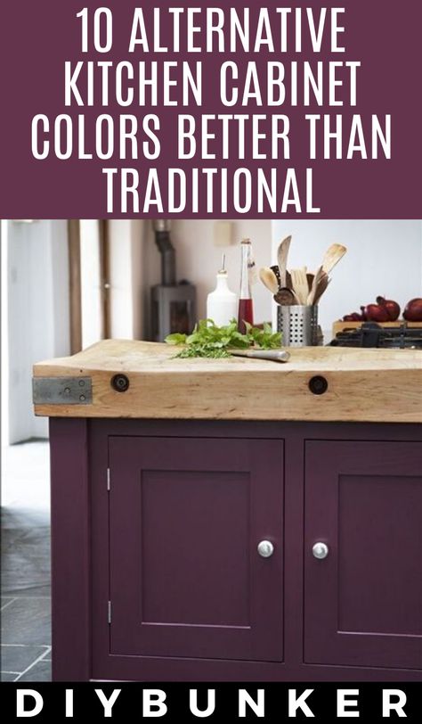 Ochre Kitchen Cabinets, Alternative Kitchen Cabinets, Best Colors For Kitchen Cabinets, Best Colors For Kitchen, Purple Kitchen Cabinets, Alternative Kitchen, Colors For Kitchen Cabinets, Red Kitchen Cabinets, Kitchen Cabinet Color Ideas