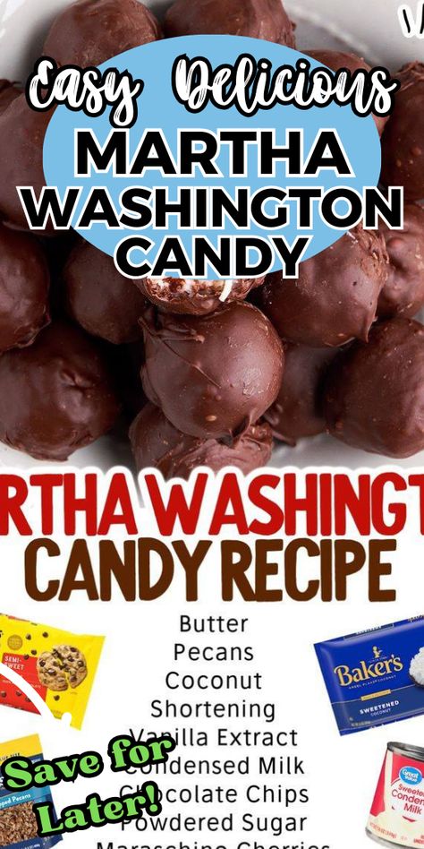 MARTHA WASHINGTON CANDY!!! Martha Washington Candies, Martha Washington Candy Recipe, Martha Washington Balls, Cherry Mash Candy Recipe, Martha Washington Candy, Quick Healthy Snacks, Martha Washington, Homemade Candy, Candy Recipe