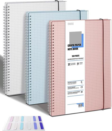 Grid Paper Notebook, Grid Notebook Notes, Best Notebooks For School, Note Books For School, Back To College Supplies, Graphing Notebook, Blair School, Notebook For College, Graph Paper Journal