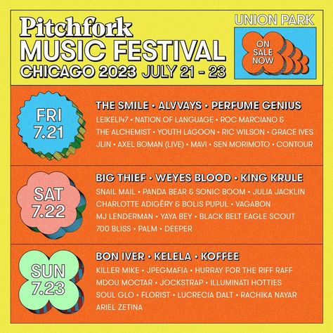 Pitchfork Music Festival (@pitchforkfest) • Fotos y videos de Instagram Julia Jacklin, King Krule, Pitchfork Music Festival, Spring Music, Perfume Genius, Gary Clark Jr, Halloween Music, Poster Photography, Music Festival Poster