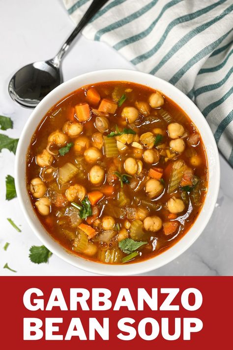 Garbanzo Bean Soup Recipes, Garbanzo Soup, Garbanzo Bean Soup, Garbonzo Beans, Garbanzo Bean Recipes, Low Carb Instant Pot Recipes, Garbanzo Bean, Vegan Instant Pot Recipes, Bean Soup Recipe