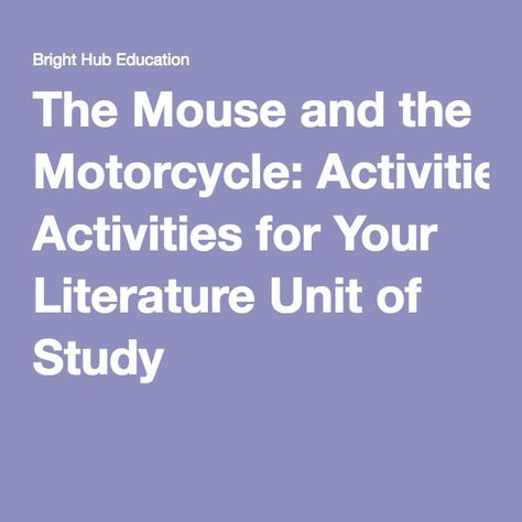 Mouse And The Motorcycle Activities, The Mouse And The Motorcycle, Mouse And The Motorcycle, Elementary School Activities, James Herriot, March Book, Reading Club, Author Studies, 2nd Grade Classroom