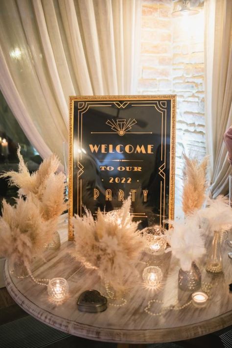 1920s Event Decor, 20s Bday Party, Great Gatsby Party Decorations Birthdays, Charleston Theme Party, Gatsby Party Ideas Decoration, Matric Dance Themes, 1920s Aesthetic Party Decor, Great Gatsby Aesthetic Art Deco, Great Gatsby Mood Board