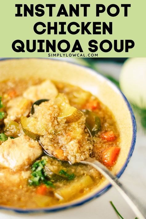 Instapot Chicken Soup, Chicken Quinoa Soup, Fall Dinner Ideas, Best Pressure Cooker Recipes, Instant Pot Quinoa, Cold Weather Comfort Food, Quinoa Soup, Best Pressure Cooker, Chicken Quinoa