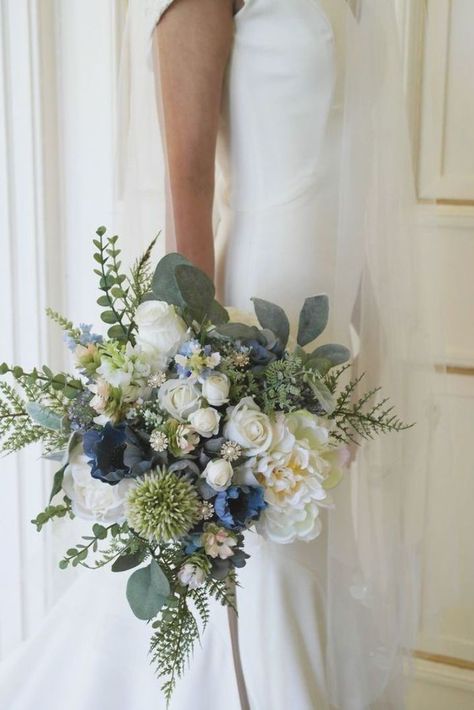 Rustic Flowers Wedding, Large Wedding Bouquet, Bouquet Keepsake, Natural Bouquet, Wedding Flower Guide, Large Bouquet, Blue Wedding Bouquet, Artificial Bouquet, Blue Wedding Flowers