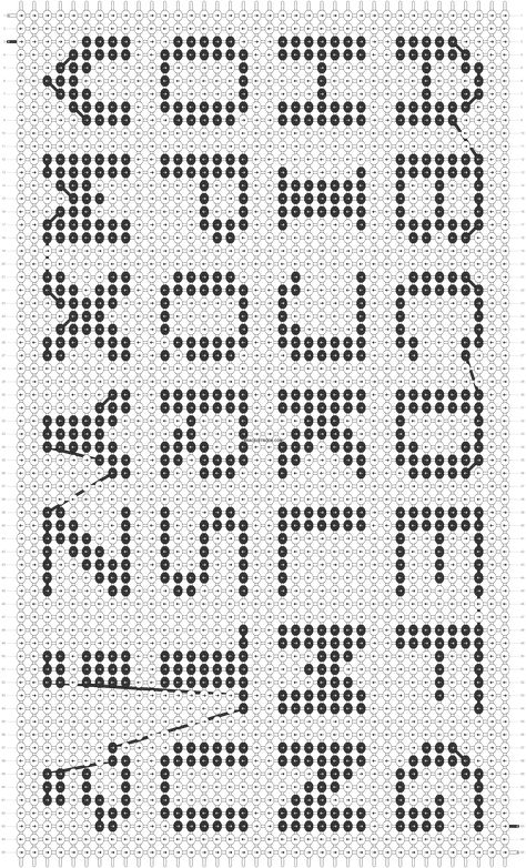 Alpha pattern #54298 | BraceletBook Name Bracelet Patterns, Friendship Bracelet Patterns Letters, Friendship Bracelet Name Pattern, Beading Letters Patterns, Alpha Bracelet Letters, Alphabet Bracelet Pattern, Macrame Letters Alpha Patterns, Bracelet Letters Pattern, Letters Friendship Bracelet Pattern