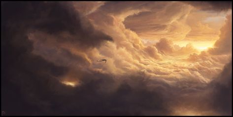 Above The Clouds, Alexander Pohl on ArtStation at https://www.artstation.com/artwork/dgel3 Bonito, Cloud Lights, Cloud Art, Dark Clouds, Sky Painting, Cloud Painting, Above The Clouds, Dark Skies, Painting Wallpaper