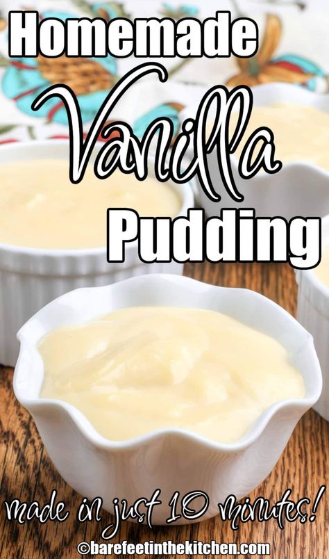 Homemade Vanilla Pudding Vanilla Pudding Recipe, Pudding Recipes Homemade, Pudding Vanilla, Vanilla Pudding Recipes, Homemade Vanilla Pudding, Vanilla Desserts, Vanilla Bean Cheesecake, Betty Crocker Recipes, Homemade Pudding