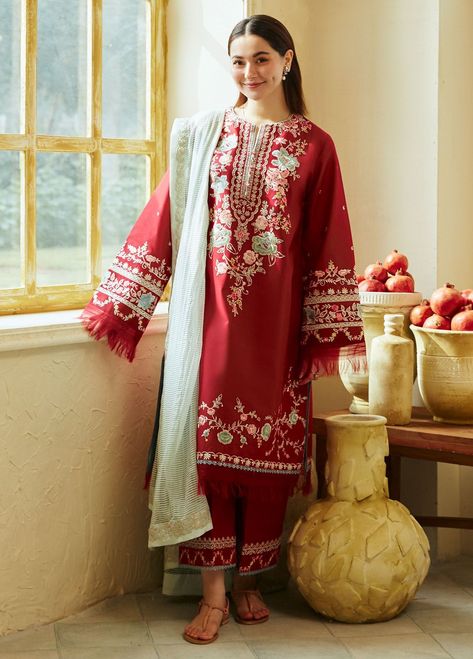 Coco by Zara Shahjahan Embroidered Lawn Suits Unstitched 3 Piece CZS24L D-7A Janaan - Summer Collection Zara Shahjahan, Pakistani Kurta, Eid Dress, Hania Amir, Organza Shirt, Pakistani Dresses Casual, Pakistani Fashion Party Wear, Kurta Dress, Chiffon Collection