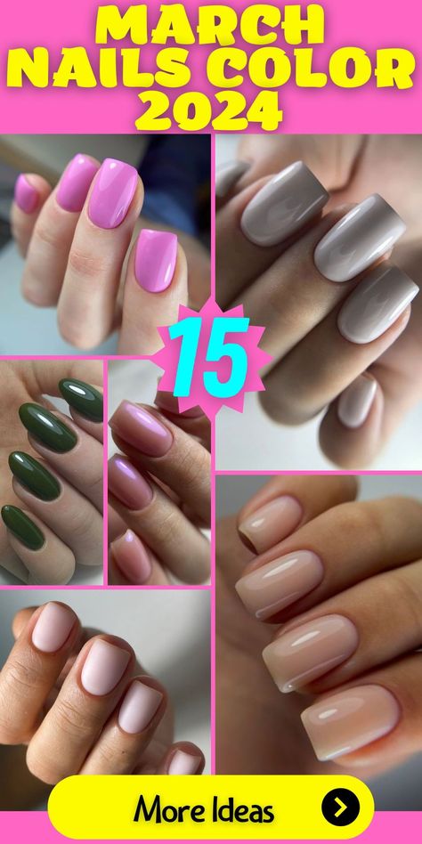 Simple Yet Trendy Nail Ideas for March 2024: In March 2024, simple yet trendy nail ideas will dominate. Think single-color manicures in trendy winter shades like deep blue or emerald green, perfect for those who prefer a clean and straightforward look. These colors will be stunning on all nail types, including stiletto and ballerina nails. March Gel Nails Ideas 2024, March Manicure Ideas, Trendy Spring Nails Solid Color, March Nails Ideas 2024, March Dip Nails Ideas, March Gel Nails Ideas, March 2024 Nails, Nail Ideas For March, April Nails Colors