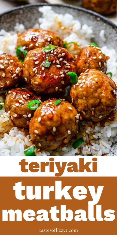 Asian Style Turkey Meatballs, Turkey Meatball Sauce, Teriyaki Turkey Meatballs, Teriyaki Meatballs Recipe, Teriyaki Turkey, Asian Turkey Meatballs, Turkey Meatballs Recipe, Christmas Hosting, Celiac Diet