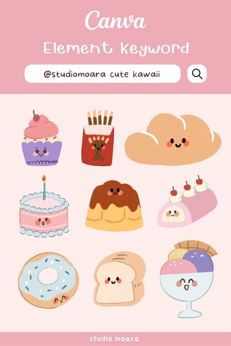 Cute Kawaii Illustration Canva Element mentalhealthelement #canvabackgrounds #keywordelementcanva #aesthetiticcanvakeywordramadan #canvaidea Canva Kawaii Elements, Ide Diary, Canva Keywords, Pixel Font, Keyword Elements Canva, Graphic Shapes Design, Alphabet Photos, Doodle Alphabet, Canva Element Keyword