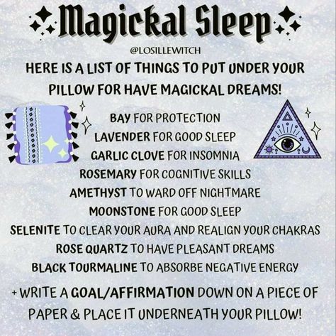 Dream Spell, Witchcraft Spells For Beginners, Spells For Beginners, Wiccan Magic, Witch Spirituality, Magic Day, Magic Spell Book, Dream Pillow, Wiccan Spell Book