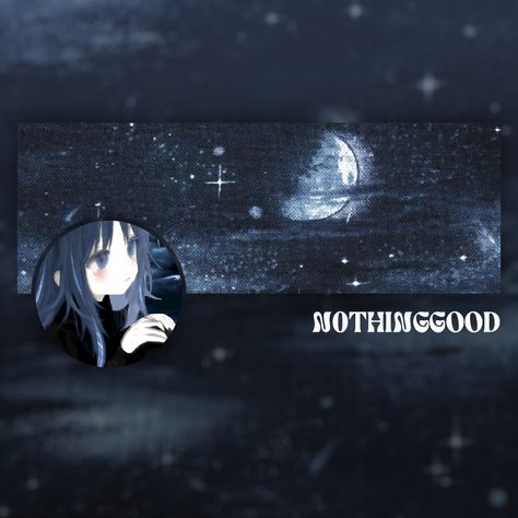 Profile Banners Aesthetic, Blue Aesthetic Dark Pfp, Space Discord Pfp, Discord Banner And Pfp Ideas, Black Aesthetic Anime Icon, Pfps And Banners For Discord, Bow Pfp Aesthetic, Indigo Banner Discord, Waist Aesthetic Icons