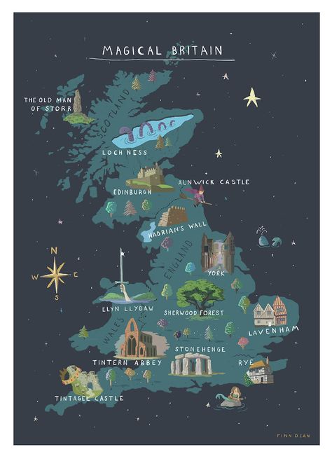 Map Of Britain, Jrr Tolkien, The United Kingdom, Illustrated Map, Travel List, England Travel, British Isles, Uk Travel, Scottish Highlands