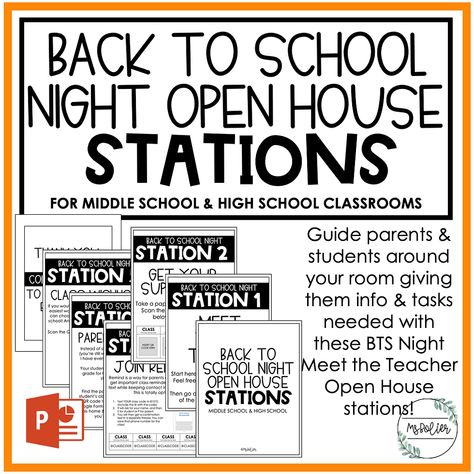 Seating Charts Middle School, Open House Stations, Special Education Classroom Organization, High School Back To School, Curriculum Night, School Open House, Middle School Math Teacher, First Year Teaching, Back To School Organization