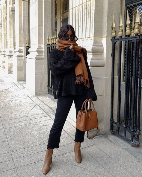 Brown Heeled Ankle Boots Outfit, Camel Boots Outfit Winter, Brown Ankle Boots Outfit Winter, Dark Brown Ankle Boots Outfit, Chunky Brown Boots Outfit, Brown Heeled Boots Outfit, Block Heel Boots Outfit, Brown Boots Outfit Ankle, Camel Boots Outfit