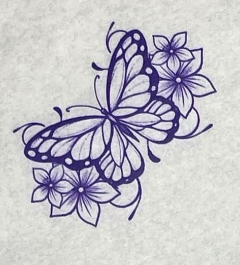 Tattoo Ideas With Butterflies, Butterflies Side Tattoo, Multiple Butterflies Tattoo, Tattoo Stencils With Shading, Front Stomach Tattoos For Women, Tattoo Ideas Female Sketch, Tattoos White Background, Open Flower Tattoo, Leilani Flower Tattoo