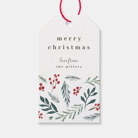 Winter Botanicals Elegant Holiday Christmas to Gift Tags Gender: unisex. Age Group: adult. Pattern: printed. Winter Botanicals, Watercolor Holly, Christmas Present Tags, Christmas Stationary, Gift Tag Labels, Gift Labels Christmas, Gift Tags Christmas, Christmas Tags Printable, Merry Christmas Love