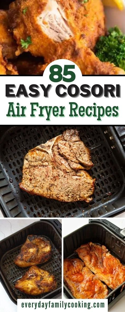 If you have a Cosori air fryer, you’re probably familiar with how versatile the appliance is! I’ve put together a massive list of air fryer recipes you can make right in the Cosori air fryer 5.8 qt appliance. They all include ingredients, times, and temperatures so you can add new recipes to your weekly rotations! Recipes With Little Ingredients, Cosori Air Fryer Recipes, Cosori Air Fryer, Air Fryer Recipes Keto, Air Fryer Recipes For Beginners, Air Fryer Recipes Snacks, New Air Fryer Recipes, Best Air Fryer Recipes, Air Fryer Cooking Times