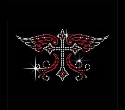 Cross Wing Rhinestone Transfer Bling Hot Fix Iron on Patch Motif Design Transfer TT-555 Wide: 27cm (10.6 inches) Tall: 15cm (5.9 inches) Orders will be shipped in 3~5 business days after the clearance of payment. Please follow with interest our store! I will be updated at any time. Rhinestone Tshirt Designs, Cross With Wings, Rhinestone Outfit, Rhinestone Designs Pattern, Lil Peep Hellboy, Rhinestone Jeans, Bling Wallpaper, Rhinestone Transfers, Hot Fix