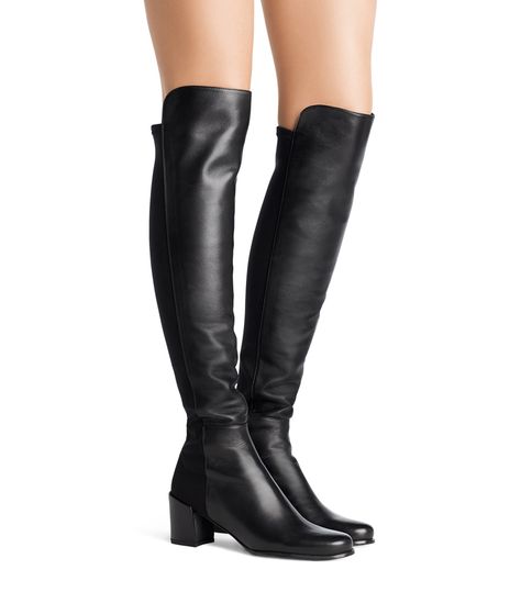 Stuart Weitzman 5050BLOCK Block Boots, 5050 Boots, Stuart Weitzman 5050, Blue Suede Boots, Tall Brown Leather Boots, Leather Over The Knee Boots, Stuart Weitzman Boots, City Block, Black High Boots