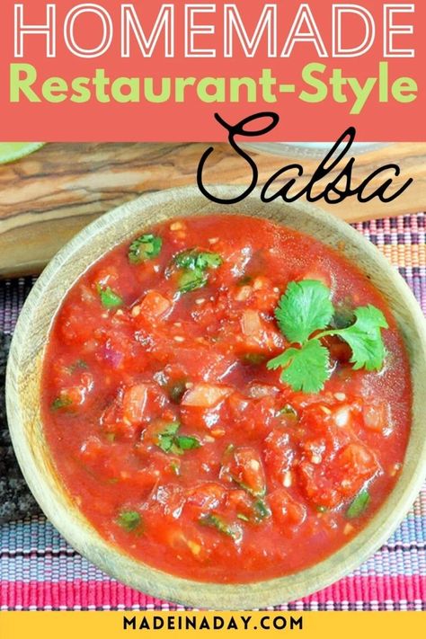 There's nothing quite like the taste of homemade restaurant salsa. It's got just the right amount of heat, and the perfect balance of flavors. Best of all, it's so easy to make at home! salsas mexican restaurant, mexican restaurant style salsa, canned tomatoes salsa recipes Salsa Canned Tomatoes, Mexican Restaurant Salsa Recipe, Mexican Restaurant Salsa, Restaurant Salsa Recipe, Salsa With Canned Tomatoes, Restaurant Style Salsa Recipe, Restaurant Salsa, Dressings Recipes, Tomato Salsa Recipe