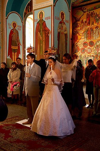 Wedding ceremony in Russian orthodox church by smakogon, via Flickr Orthodox Couple, Russian Orthodox Wedding, Ukrainian Wedding Traditions, Wedding In Church, Slavic Wedding, Ukrainian Wedding, Russian Orthodox Church, Russian Wedding, Orthodox Wedding