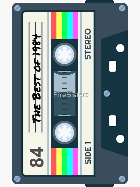 Cassette Tape Painting, Cassette Tape Art, 80s Party Decorations, Retro Cassette, Tape Painting, Tape Art, 80s Party, Cassette Tape, Journal Gift