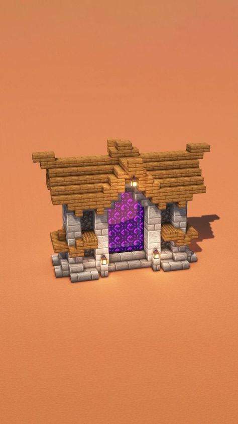 Minecraft Medieval Portal Design, Minecraft Pedestal, Casa Minecraft Medieval, Minecraft Building House, Minecraft Building Inspiration, Ideas Para Minecraft, Minecraft Cool Ideas, Minecraft Ideas To Build, Casas Mine