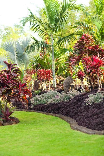 Tropical Backyard Landscaping, Tropical Landscapes, Balinese Garden, Tropical Landscape Design, Taman Air, Tropical Garden Design, Tropical Backyard, Tropical Landscape, Tropical Gardens