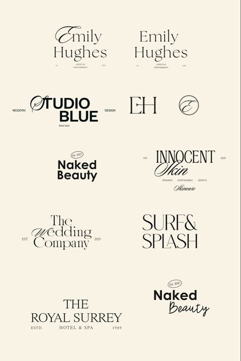 Bold Brands Long Logo Design, Logo Font Ideas, Business Typography, Kombinasi Font, Typography Logo Fonts, Brand Typography, Business Fonts, Self Branding, Aesthetic Fonts