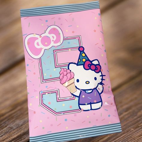 #hellokittycollection #chips #fyp Hello Kitty Candy Bags, Hello Kitty Chip Bag, Personalized Chip Bags Diy, Party Favor Chip Bags, Customized Chip Bags, Hello Kitty Birthday Party, Hello Kit, Hello Kitty Party, Hello Kitty Birthday