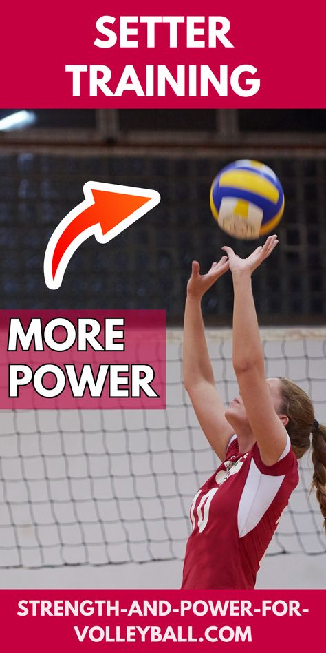 Do you struggle to set the ball to the outside hitter? There are ways to develop more strength and power for setting. Use these setting techniques to set the ball further. Your hand position and setting motion is a critical factor when it comes to setting with power. Practice these volleyball drills and you'll become a more accurate, consistent, and powerful volleyball setter. Learn these volleyball skills and you'll set the ball higher and be a stronger setter! Get started today! Volleyball Drills For Setters, Volleyball Positions And What They Do, Setting In Volleyball, Setting Drills Volleyball, Setter Drills, Volleyball Setting Drills, Volleyball Approach, Volleyball High School, Volleyball Defense