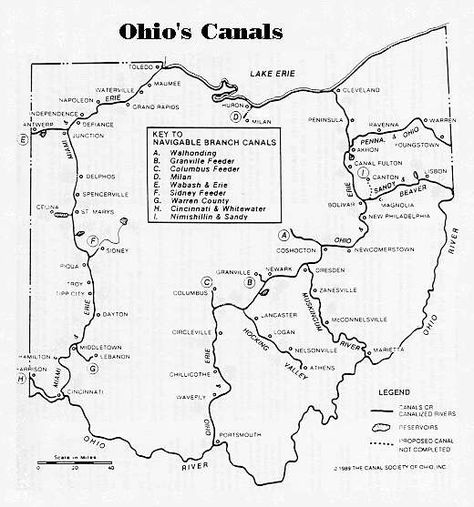 Ohio Canal Map Genealogy Map, 4th Grade Social Studies, Ohio Map, Butler County, 5th Grade Social Studies, Erie Canal, American Indian History, Indiana Travel, Ohio Travel