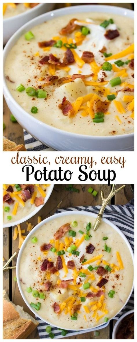 Slow Cooker Recipes, Ultimate Potato Soup Recipe, Creamy Potato Soup Recipe, Best Potato Soup, Potato Soup Easy, Creamy Potato Soup, Crock Pot Recipes, Potato Soup Recipe, Soup Dinner