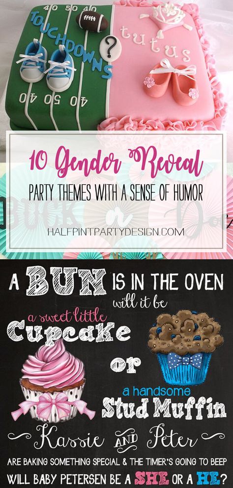 Humorous Gender Reveal Party Ideas - Parties With A Cause Gender Reveal Box, Reveal Party Ideas, Gender Reveal Party Ideas, Simple Gender Reveal, Creative Gender Reveals, Baby Gender Reveal Party Decorations, Gender Reveal Unique, Gender Reveal Party Games, Pregnancy Gender Reveal