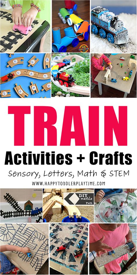 Montessori, Train Preschool Activities, Trains Preschool, Train Crafts, Transportation Unit, Transportation Activities, Transportation Crafts, Transportation Preschool, Train Theme