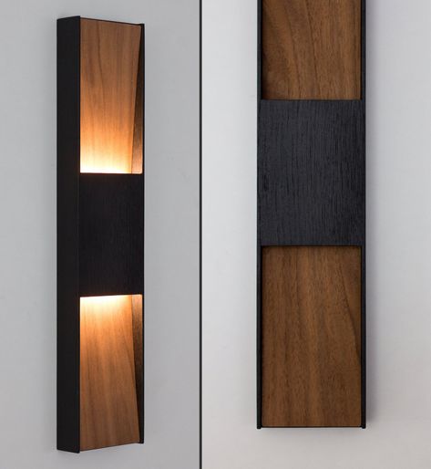 "Superb design and classic-luxurious looking of DUALITY Walnut Wall Light will fit in almost every home interior, office or catering spaces. It is European oak and American walnut handcraft, sanded and oiled to get a smooth look. Universal voltage range 100-240VAC, works in all countries. Details: * Includes LED power supply * Warm white LED light (2700K) * Wattage: 3W * Lumens: 320 lm * Rated Life: 30000 Hours * Aluminum profile inlay with white matt cover * Dimensions: 98mm x 450mm x 35mm (3.6\" x 17.7\" x 1.37\") * Hardwired * Made of walnut, oak and mdf * Indoor use only Please note: every wood piece is unique and has different grain pattern and color tone. It may have minor cracks, splits, knots that do not affect lamp's functionality in any way. Wood piece may also have some darker w Wooden Lamps Design, Walnut Wall, Faux Walls, Interior Office, Wooden Lamp, Wood Lamps, American Walnut, White Led Lights, Wood Light