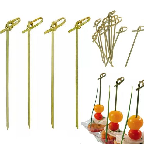 PRICES MAY VARY. Natural Bamboo Material: The 4.7 inch cocktail picks handmade toothpciks are made of premium natural bamboo, strong, durable, eco-friendly and biodegradable. Package includes 100 pcs bamboo cocktail picks. Sturdy, Durable and Smoothly: This cocktail picks is hand-picked to ensure the good quality, the smoothly finished natural toothpicks don't cause gum reactions or damage. Easy to Use: This cocktail sticks are used conveniently and flexibly. The sharp points make it easy for pi Burger Skewers, Bamboo Cocktail, Cocktail Skewers, Toothpick Appetizers, Catering Supplies, Bamboo Material, Fruit Decorations, Cocktail Picks, Cocktail Sticks