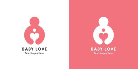 Baby Mother Love logo design illustration. Silhouette of Mother hugging baby in circle shape. Mommy pregnant simple flat design style Baby Logo Branding, Childrens Logo, Love Logo Design, Baby Logo Design, Hospital Logo, Logo Design Illustration, Children Hospital, Mom Care, Baby Logo