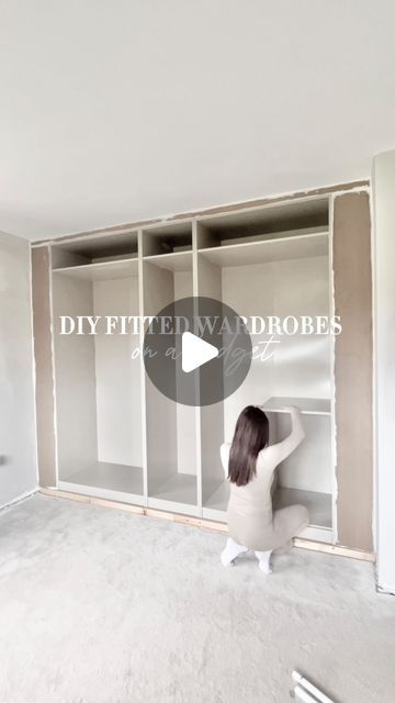 Gemma Markland on Instagram: "These DIY fitted wardrobes have been getting so much love on my page recently I just wanted to repost with a reminder that there are more videos on my page breaking down exactly what we did here and what this cost! 🙌🏼" Ikea Fitted Wardrobe Ideas, Ikea Fitted Wardrobes, Diy Fitted Wardrobes, Spiritual House, Cheap Wardrobes, Fitted Wardrobes Bedroom, Closet Layout, Fitted Wardrobes, Cottage Bedroom