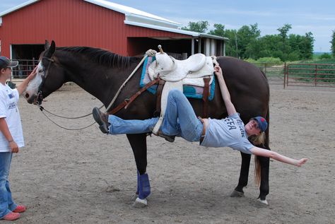 The relationship between trick riding and rivers. | Standing Out ... Riding Reference, Trick Riding Saddle, Vaulting Equestrian, Trick Riding, Horse Story, Horse Show Clothes, Barrel Racing Horses, Horse Posters, Funny Horses