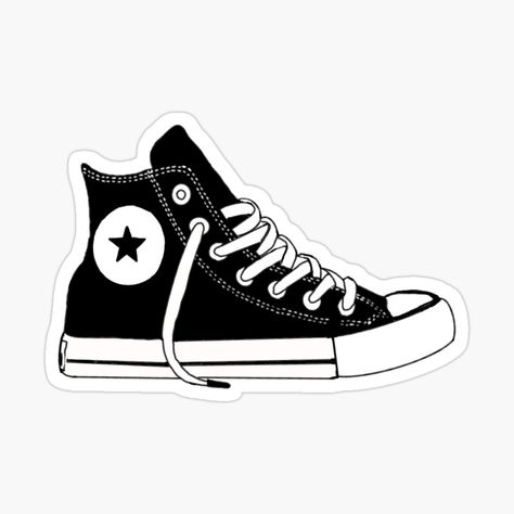 Sticker Art Black And White, Stickers Ideas Black And White, Black Laptop Stickers Ideas, Sticker Design Black And White, Skateboard Stickers Aesthetic, Sticker Ideas Black And White, Stickers To Print Black And White, How To Print Stickers, Stickers Converse