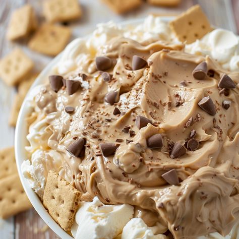 Peanut Butter S’mores Dip Peanut Butter Smores Dip, Peanut Butter Smores, Smores Dip, Peanut Butter Dip, Creamy Dip, Chocolate Hazelnut Spread, Dessert Dips, Hazelnut Spread, Marshmallow Fluff